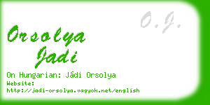 orsolya jadi business card